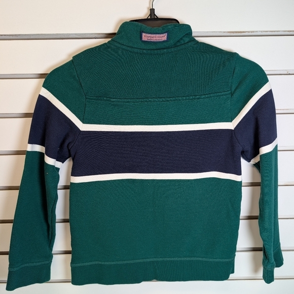 Vineyard Vines Varsity Stripe Shep Shirt Zip Pullover Sweatshirt - Picture 5 of 5